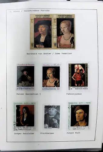 Sammlung "Alle Welt" , Gemälde auf Briefmarken