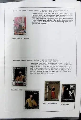 Sammlung "Alle Welt" , Gemälde auf Briefmarken
