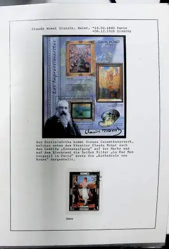 Sammlung "Alle Welt" , Gemälde auf Briefmarken