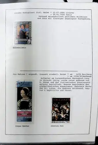 Sammlung "Alle Welt" , Gemälde auf Briefmarken