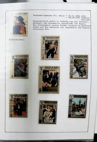 Sammlung "Alle Welt" , Gemälde auf Briefmarken