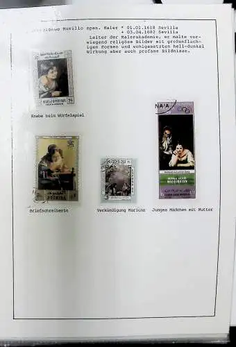 Sammlung "Alle Welt" , Gemälde auf Briefmarken
