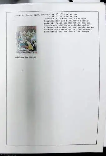 Sammlung "Alle Welt" , Gemälde auf Briefmarken