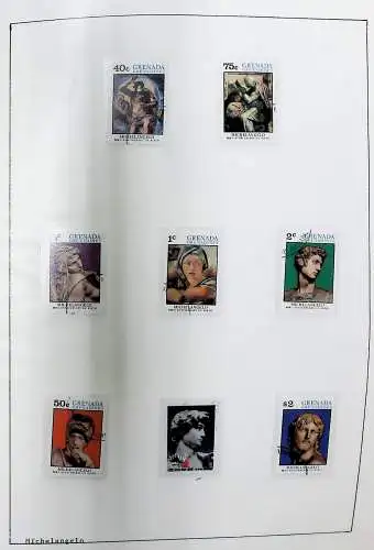 Sammlung "Alle Welt" , Gemälde auf Briefmarken