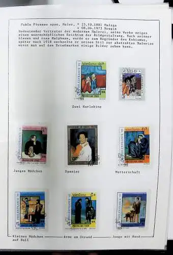 Sammlung "Alle Welt" , Gemälde auf Briefmarken