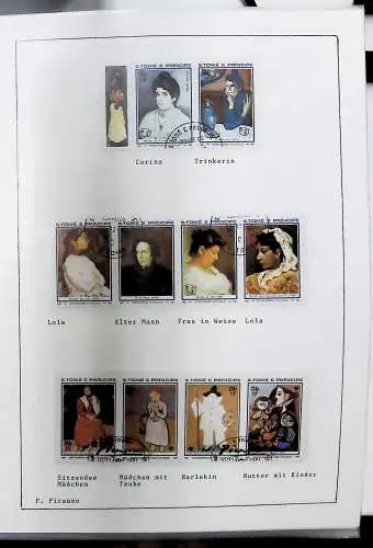 Sammlung "Alle Welt" , Gemälde auf Briefmarken