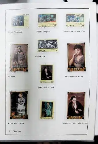 Sammlung "Alle Welt" , Gemälde auf Briefmarken
