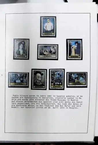 Sammlung "Alle Welt" , Gemälde auf Briefmarken