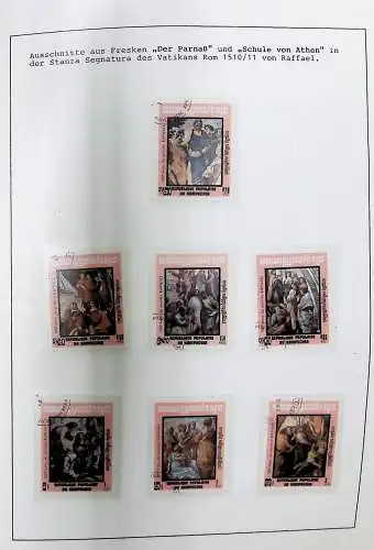Sammlung "Alle Welt" , Gemälde auf Briefmarken