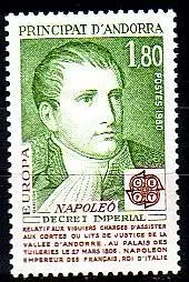 Andorra frz. Mi.Nr. 306 Europa 80, Napoleon I (1,80)