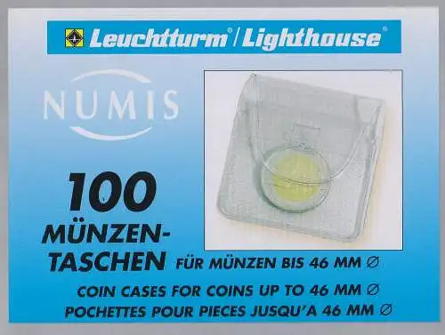 Leuchtturm 100 Münzentaschen für Münzen bis zu einem Druchmesser von 46 mm