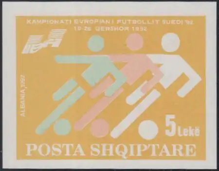 Albanien Mi.Nr. Block 95 Fußball-EM 1992 Schweden, Piktogramm