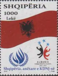 Albanien MiNr. 3530 Mitglied im UN-Menschenrechtsrat, Staatsflagge (1000)