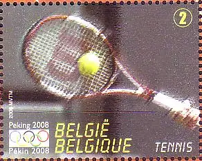 Belgien Mi.Nr. 3846 Olympia 2008 Peking, Tennis (2)