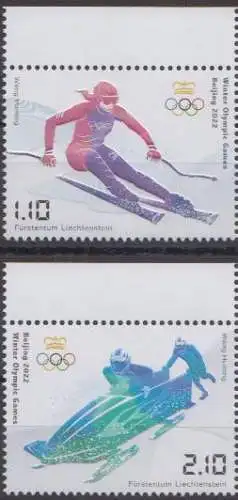 Liechtenstein MiNr. 2041-2042 Olympische Winterspiele, Peking (2 Werte)