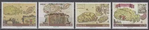 Malta MiNr. 2165-2168 Historische Karten von Malta (Mi.Nr. 2166: SEPAC)