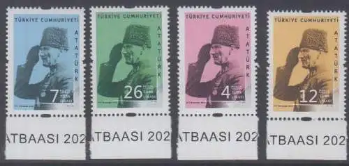 Türkei MiNr. 4677-4680 Kemal Atatürk (4 Werte)