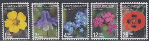 Türkei Dienstmarke MiNr. 418-422 Wildblumen (5 Werte)