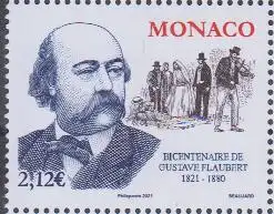 Monaco Mi.Nr. 3541, 200. Geburtstag Gustave Flaubert (Schriftsteller)