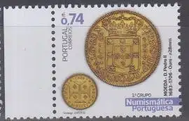 Portugal Mi.Nr. 4802 Portugiesische Numismatik, 4000-Reis-Goldmünze von König 