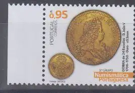 Portugal Mi.Nr. 4803 Portugiesische Numismatik, 24-Escudos-Dobra-Goldmünze von