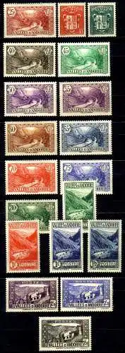 Andorra frz. Mi.Nr. 56-74 Freim. Landschaften und Wappen (19 Werte)