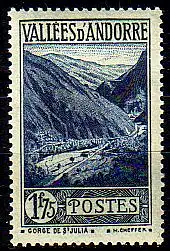 Andorra frz. Mi.Nr. 71 Freim. Schlucht von St. Julià (1,75 Fr)