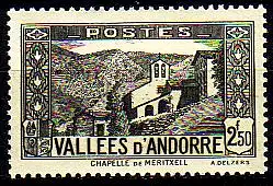 Andorra frz. Mi.Nr. 74 Freim. Kirche Meritxell (2,50 Fr)