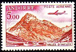 Andorra frz. Mi.Nr. 177 Freim. Flugzeug über Tal von Inclès (5)