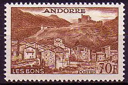 Andorra frz. Mi.Nr. 163 Freim. Lens Bons (70)