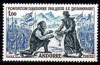 Andorra frz. Mi.Nr. 181 Gründungspergament von Andorra, Ludwig der Fromme (1)