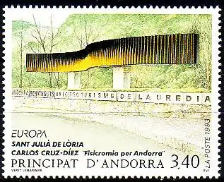 Andorra frz. Mi.Nr. 452 Europa 93, Skulptur von Carlos Cruz-Diez (3,40)