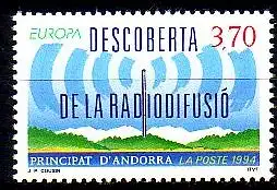 Andorra frz. Mi.Nr. 466 Europa 94, Entdeckung der Radiowellen (3,70)