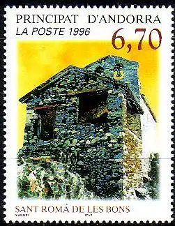 Andorra frz. Mi.Nr. 503 Tourismus, Kapelle Sant Romà de les Bons (6,70)