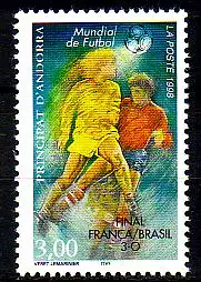 Andorra frz. Mi.Nr. 528 Fußball Weltmeister Frankreich, MiNr.524 m.Audruck (3)