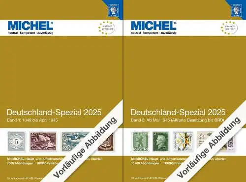 Michel Deutschland Spezial 2025 Band 1 + 2 im SET, 55. Auflage