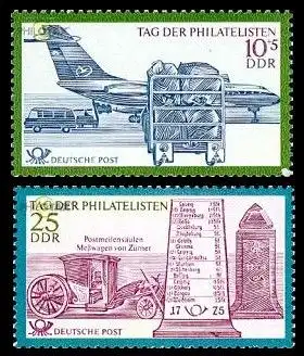 D,DDR Mi.Nr. 1703-04 Tag der Philatelisten (2 Werte)