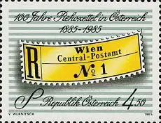 Österreich Mi.Nr. 1806 100 J. Rekozettel, Einschreibzettel 1885 (4,50)