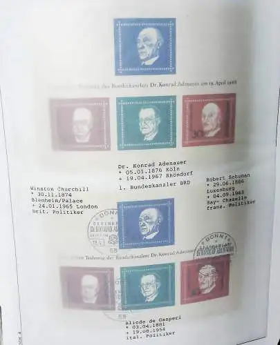 Sammlung "BRD Blöcke" ab Block 2 bis Block 90, komplett ** und gestempelt