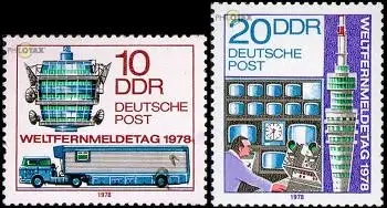 D,DDR Mi.Nr. 2316-17 Weltfernmeldetag (2 Werte)