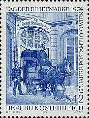 Österreich Mi.Nr. 1471 Tag der Briefmarke 1974, Posthof (4+2)