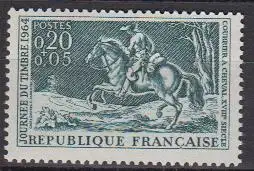 Frankreich MiNr. 1462 Tag der Briefmarke, Postreiter (0,20+0,05)