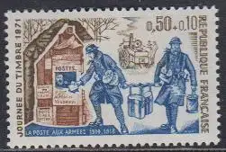 Frankreich MiNr. 1743 Tag der Briefmarke, Feldpost im 1.Weltkrieg (0,50+0,10)