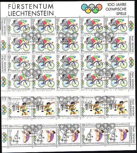 Liechtenstein Mi.Nr. Klbg.1129-31 Olympia 1996 (3 Bögen.mit 20x1129-31)