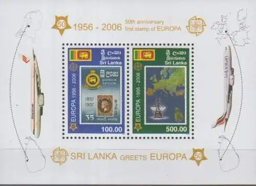 Sri Lanka Mi.Nr. Block 102, 50 Jahre Europamarken