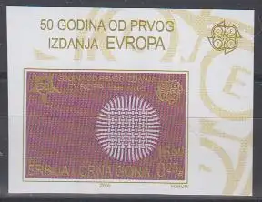 Jugoslawien Mi.Nr. 3258U, 50 Jahre Europamarken(ungezähnt,nicht frankaturgültig)