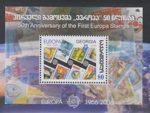 Georgien Mi.Nr. Block 35, 50 Jahre Europamarken