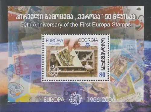 Georgien Mi.Nr. Block 36, 50 Jahre Europamarken