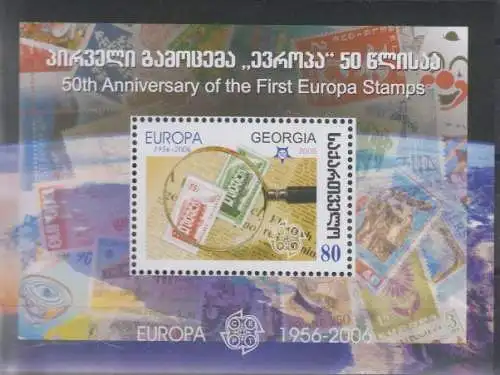Georgien Mi.Nr. Block 37, 50 Jahre Europamarken