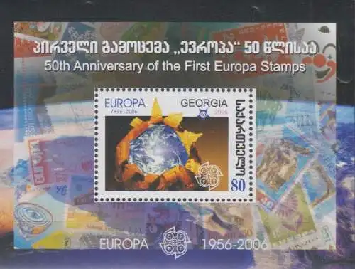 Georgien Mi.Nr. Block 38, 50 Jahre Europamarken